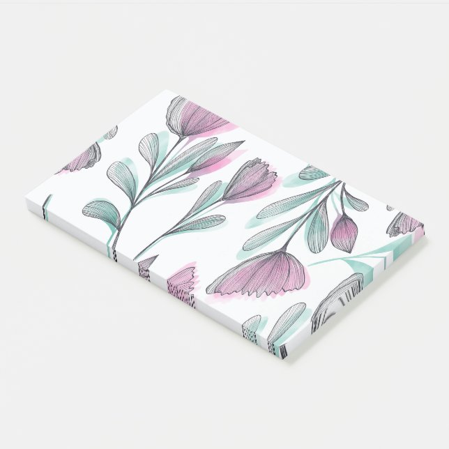 Bloco De Notas Rosas roxas (Inclinado)