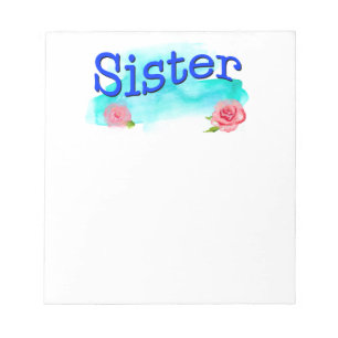 Bloco De Notas Rosas Sister Watercolor