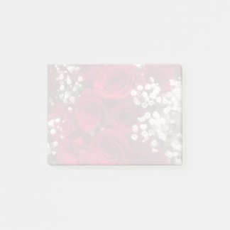 Bloco De Notas Roses and Baby's Breath notes