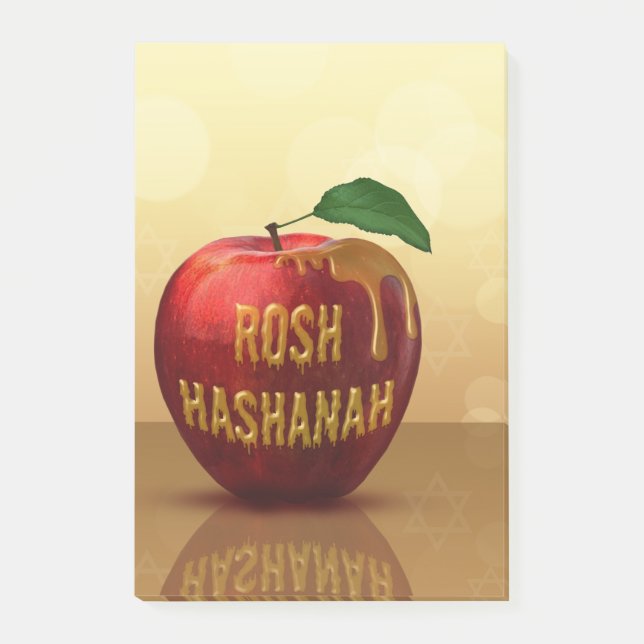 Bloco De Notas Rosh Hashanah Jewish New Year Honey Apple (Frente)