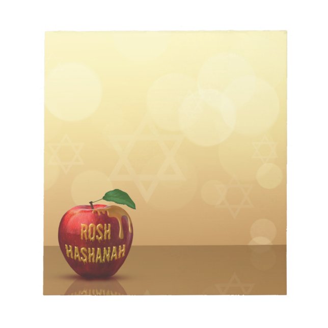 Bloco De Notas Rosh Hashanah Jewish New Year Honey Apple (Frente)