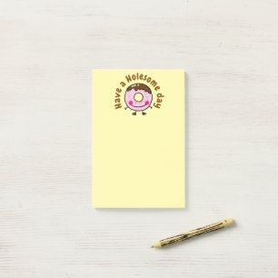 Bloco De Notas Rosquinha de Desenho Animado Fofa Tenha Um Dia Che