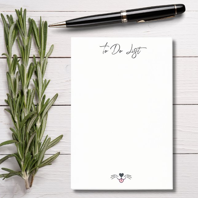 Bloco De Notas Rosto de cão bonito e nome personalizado,Personali (Criador carregado)