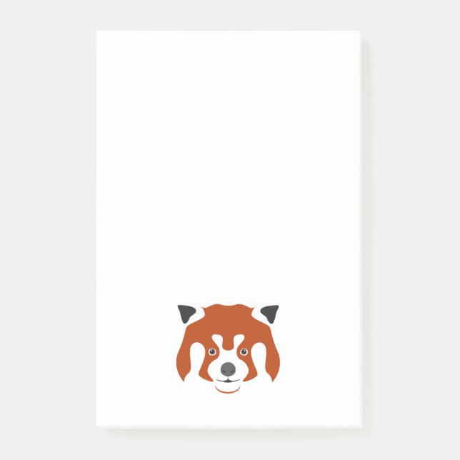 BLOCO DE NOTAS ROSTO DE PANDA VERMELHO (Frente)
