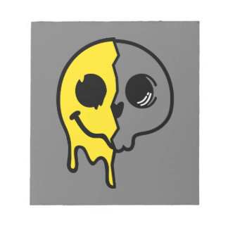 Bloco De Notas Rosto do crânio sorridente