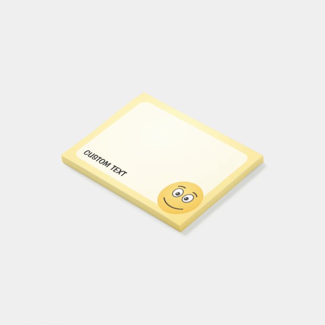 Bloco De Notas Rosto sorridente com olhos abertos (Inclinado)