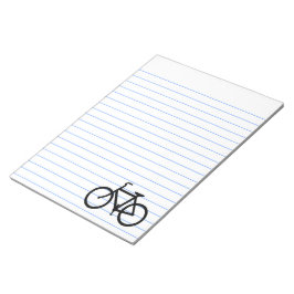 Bloco De Notas Rota de Bicicleta Preta