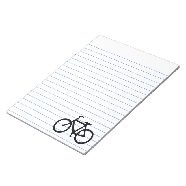 Bloco De Notas Rota de Bicicleta Preta (Inclinado)
