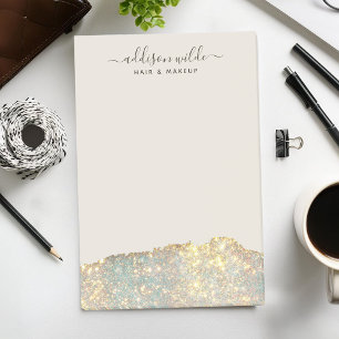 Bloco De Notas Roteiro de Assinatura Holográfica Glamour Moderno