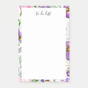 Bloco De Notas Roteiro floral do quadro para fazer a lista