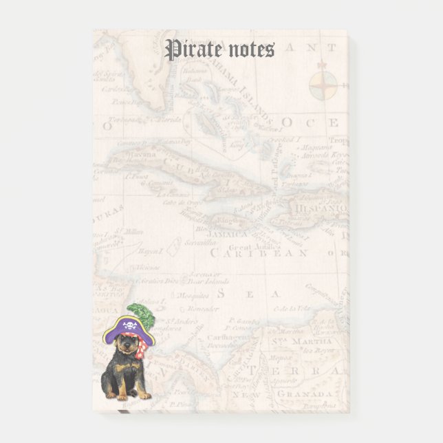 Bloco De Notas Rottweiler Pirate (Frente)