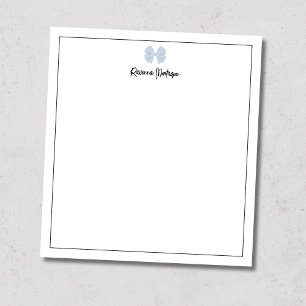 Bloco De Notas Rótulo de Arco Azul Empoeirado Nome Personalizado