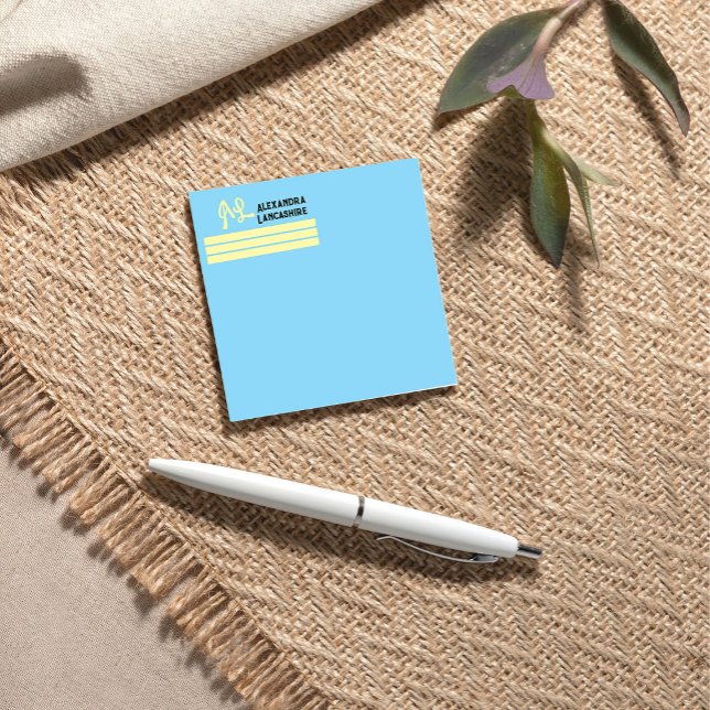 Bloco De Notas Rótulos monogramados - multicolorido (Criador carregado)