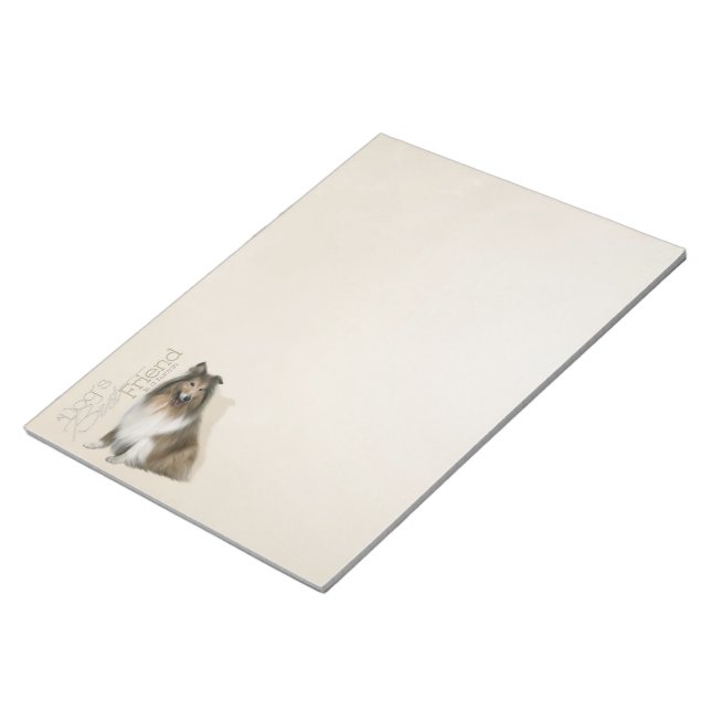 Bloco De Notas Rough Collie Notepad (Inclinado)