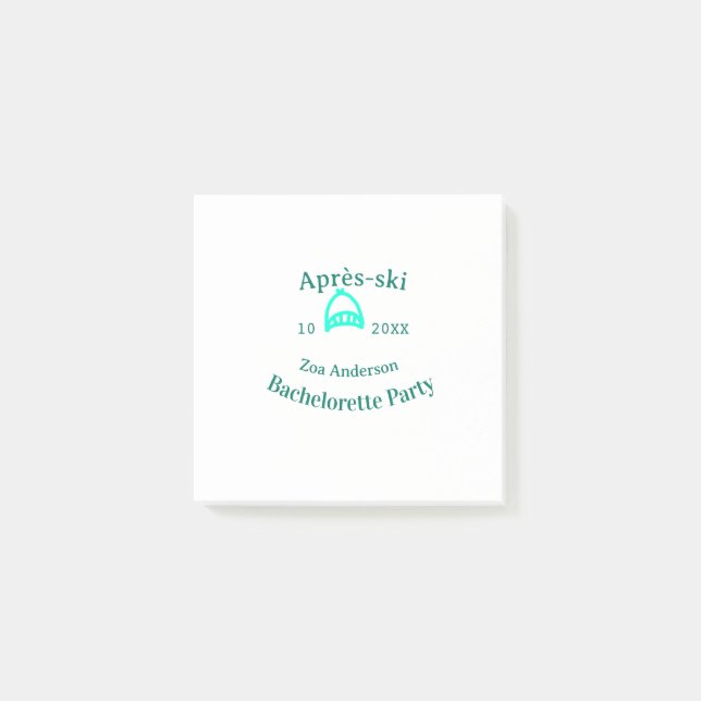 Bloco De Notas roupa de depois do ski festa de despedida de solte (Frente)