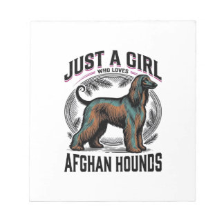 Bloco De Notas Roupa de Mãe de Cachorro Vintage Amante do Afghan 