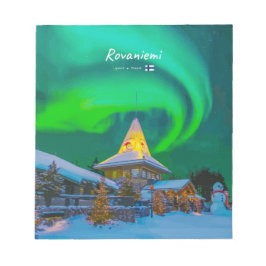 Bloco De Notas Rovaniemi, Finlândia - Magia Aurora