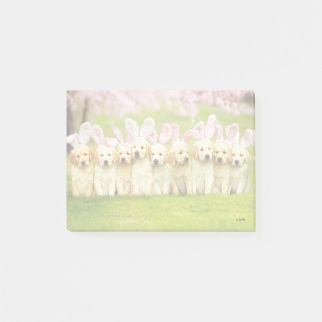 Bloco De Notas Row of Puppy Bunnies (Frente)