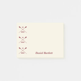 Bloco De Notas Rowers personalizaram marrom-creme inspirador