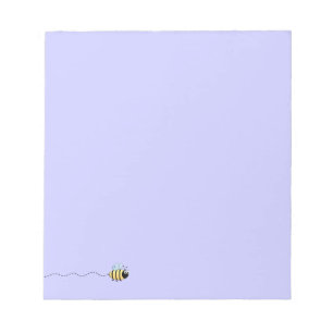 Bloco De Notas Roxo bonito legal dos desenhos animados da abelha
