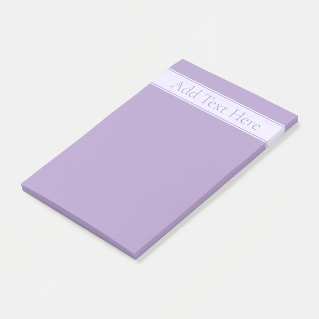 Bloco De Notas Roxo de Lavanda Leve Elegante Personalizável (Inclinado)