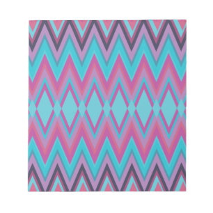 Bloco De Notas Roxo e Aqua Tribal