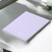 Roxo Lavanda Moderno Nome Monograma Feminino em Le