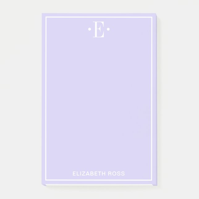 Bloco De Notas Roxo Monogramado (Frente)
