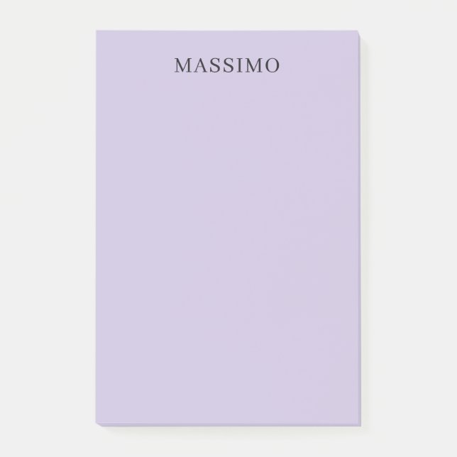 Bloco De Notas Roxo Pálido Profissional Único Clássico Nome Própr (Frente)