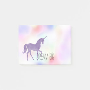 Bloco De Notas Roxo Unicorn Rosa Rainbow Girly