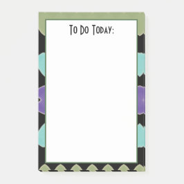 Bloco De Notas Roxo verde moderno e teta