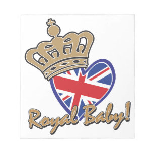 Bloco De Notas Royal Baby UK Heart Flag