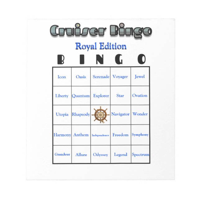 Bloco De Notas Royal Bingo (Frente)