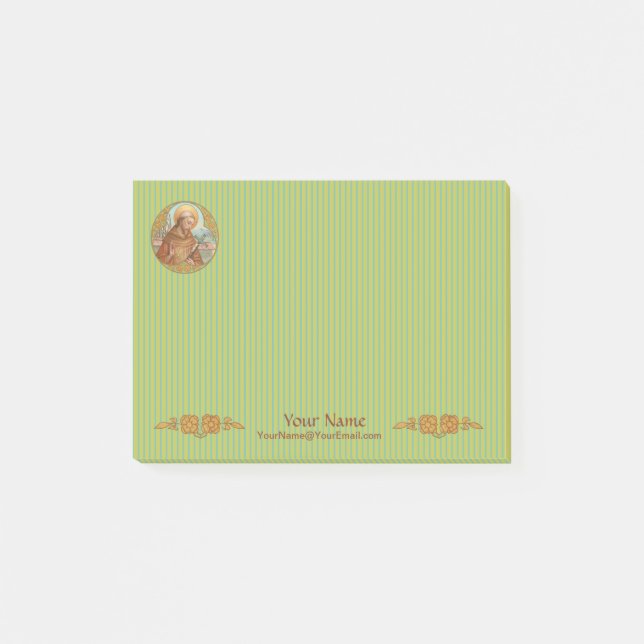 Bloco De Notas Rua. Francis of Assisi (BK 002) 4"x3" (Frente)