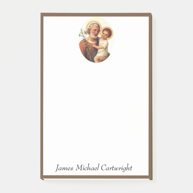 Bloco De Notas Rua: Joseph Baby Jesus Tradicional Católico (Frente)