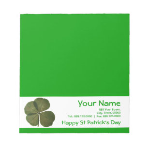 Bloco De Notas Rua Patrick 4 Leaf Clover Consegue Notebook Corpor
