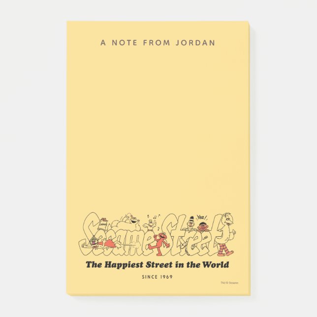 Bloco De Notas Rua Sésamo | A rua mais feliz do mundo (Frente)