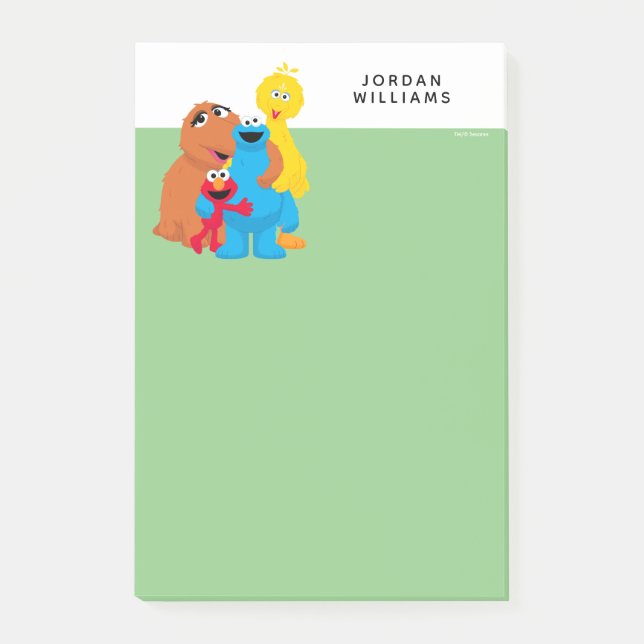 Bloco De Notas Rua Sésamo | Grupo Hug | Adicione seu nome (Frente)