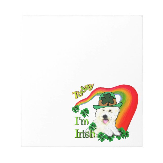 Bloco De Notas Ruas de Terrier White Terrier, West Highland (Frente)
