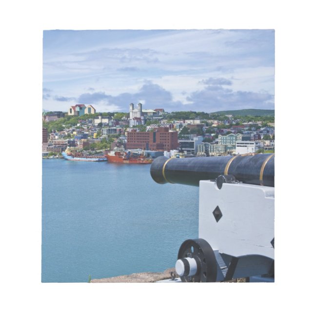 Bloco De Notas Ruas. John's, Terra Nova, Canadá, a margem d'água (Frente)