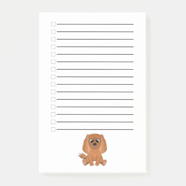 Bloco De Notas Ruby Cavalier King Charles Spaniel    (Frente)