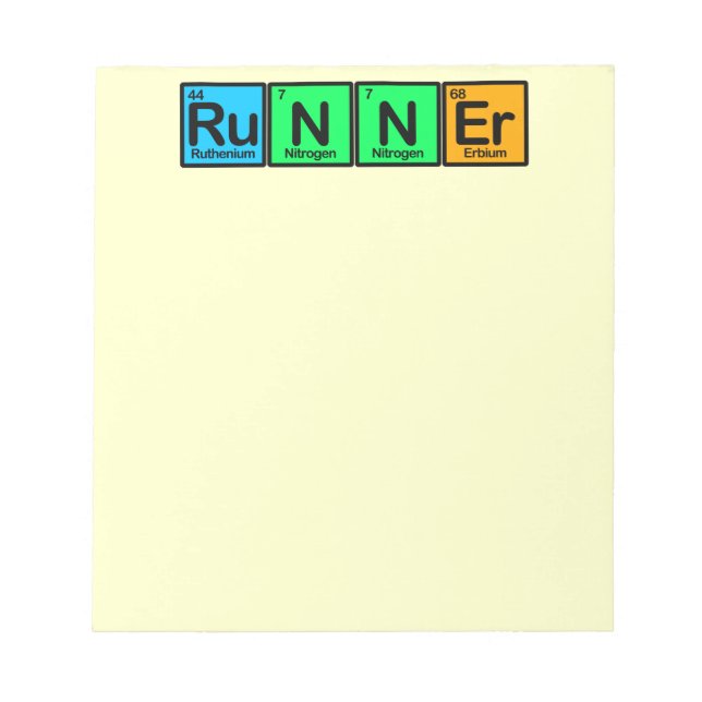 Bloco De Notas Runner Made of Elements (Frente)