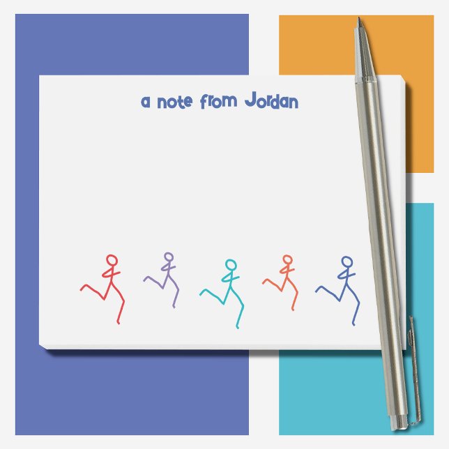 Bloco De Notas Runners Cores Personalizados Coloridos (Post-it® Notes in-situ front)