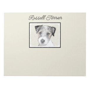 Bloco De Notas Russell Terrier Rough Painting - Arte Original de 
