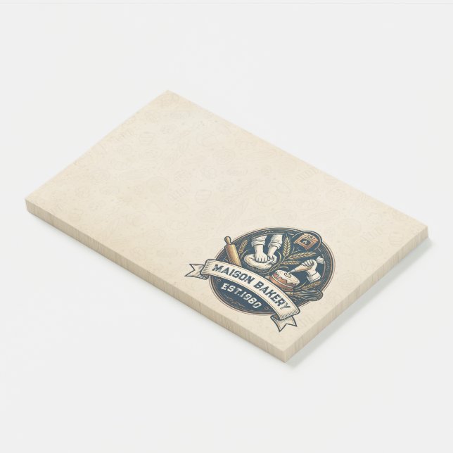 Bloco De Notas Rustic Bakery Store Pastry Dessert Sweet Cake Shop (Inclinado)