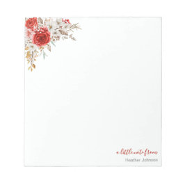 Bloco De Notas Rustic Country Rosa Personalizado