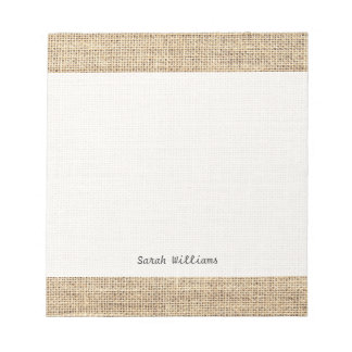 Bloco De Notas Rustic Country Vintage Burlap