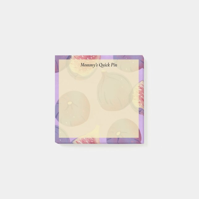 Bloco De Notas Rustic Hand-Painted Purple Fig (Frente)