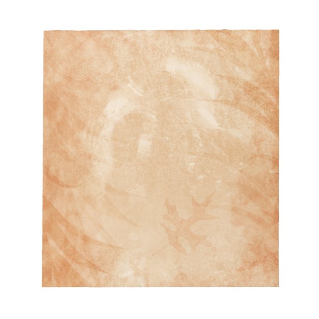 Bloco De Notas Rustic Sandstone Grunge Oak Leaves (Frente)