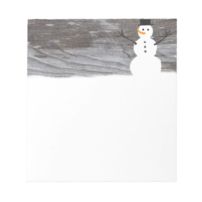 Bloco De Notas Rustic Snowman (Frente)